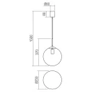 Smarter 01-3167 Global d25cm, 1xE27 függesztett lámpa