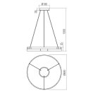 Smarter 01-3172 Castle 3 lépcsőbben dimm, 3000K, 2160lm függeszték