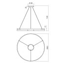 Smarter 01-3175 Castle 3 lépcsőbben dimm, 3000K, 2700lm függeszték