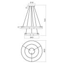 Smarter 01-3179 Castle 3 lépcsőbben dimm, 3000K, 3600lm függeszték