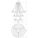 Smarter 01-3180 Castle 3 lépcsőbben dimm, 3000K, 4800lm függeszték