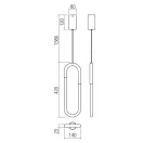 Smarter 01-3183 Latium 3 lépcsős dimm, 3000K, 630lm függeszték