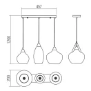 Smarter 01-3193 Tanner 3x E14 függesztett lámpa