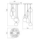 Smarter 01-3194 Tanner 6x E14 függesztett lámpa