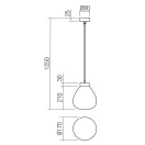 Smarter 01-3196 Luke 1x E27 függesztett lámpa