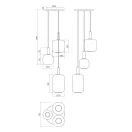 Smarter 01-3198 Brina 3x E27 függesztett lámpa