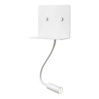   Smarter 01-3210 Moka 320+142lm, 3000K, kapcsolós, polcos, USB aljzatos, olvasókaros fali lámpa