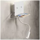 Smarter 01-3210 Moka 320+142lm, 3000K, kapcsolós, polcos, USB aljzatos, olvasókaros fali lámpa