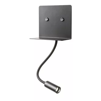   Smarter 01-3211 Moka 320+142lm, 3000K, kapcsolós, polcos, USB aljzatos, olvasókaros fali lámpa