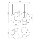 Smarter 01-3212 Luke 6x E27 függesztett lámpa