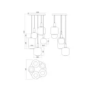 Smarter 01-3214 Brina 5x E27 függesztett lámpa