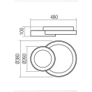 Smarter 01-3368 Combi 3433lm, dimm., 3000/4000/6000K mennyezeti lámpa