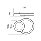 Smarter 01-3369 Combi 3433lm, dimm., 3000/4000/6000K mennyezeti lámpa