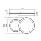 Smarter 01-3372 Combi 4248lm, dimm., 3000/4000/6000K mennyezeti lámpa