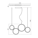 Smarter 01-3382 Athena 3000/4000/6000K, 3 lépcsőben dimm, 3330lm függeszték