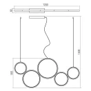 Smarter 01-3386 Athena 3000/4000/6000K, 3 lépcsőben dimm, 3978lm függeszték