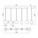 Smarter 01-3481 Boom 5xGU10 függesztett lámpa