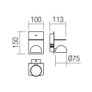 Smarter 01-3492 Seibi 537lm, 3000K, kapcsolós, polcos, USB aljzatos, állítható fejű fali lámpa