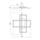 Smarter 01-3493 Mikura 1400lm, 3000K, 3 lépcsőben dimm. mennyezeti lámpa