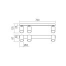 Smarter 01-3507 Modi 70cm hosszú, 3xGU10 spot lámpa