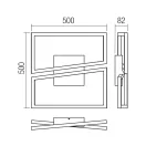 Smarter 01-3538 Slash 2035lm, 3000/4000/6000K, 50x50cm mennyezeti lámpa