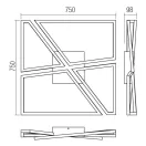 Smarter 01-3540 Slash 3520lm, 3000/4000/6000K, 75x75cm mennyezeti lámpa