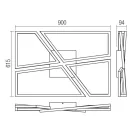 Smarter 01-3544 Slash 5291lm, 3000/4000/6000K, 61,5x90cm mennyezeti lámpa