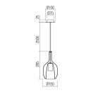 Smarter 01-3633 Tresor 1x E27 függesztett lámpa