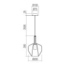 Smarter 01-3647 Tresor 1x E27 függesztett lámpa