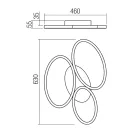 Smarter 01-3765 Ritmo 2463lm, 3000/4000K, 46x63cm mennyezeti lámpa