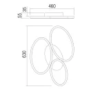 Smarter 01-3767 Ritmo 2113lm, 3000/4000K, 46x63cm mennyezeti lámpa