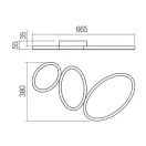 Smarter 01-3768 Ritmo 2302lm, 3000/4000K, 38x66,5cm mennyezeti lámpa