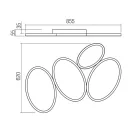 Smarter 01-3771 Ritmo 3131lm, 3000/4000K, 62x85,55cm mennyezeti lámpa