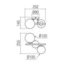 Smarter 01-3987 Astra 2xG9 mennyezeti lámpa