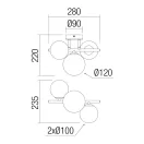 Smarter 01-3988 Astra 3xG9 mennyezeti lámpa