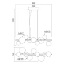 Smarter 01-3989 Astra 9xG9 függesztett lámpa