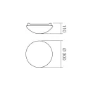 Smarter 01-398 Ibis d30cm, 1xE27, IP44 fürdőszobai mennyezeti lámpa