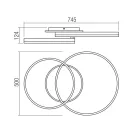 Smarter 01-3992 Tara 4199lm, 3000/4000/6000K mennyezeti lámpa
