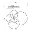 Smarter 01-3996 Tara 7222lm, 3000/4000/6000K mennyezeti lámpa