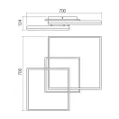 Smarter 01-4000 Sami 4739lm, 3000/4000/6000K, 70x70cm mennyezeti lámpa