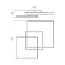 Smarter 01-4001 Sami 4739lm, 3000/4000/6000K, 70x70cm mennyezeti lámpa