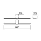 Smarter 01-4031 Row 60cm, 728lm, 3000K, IP44 tükörvilágító lámpa