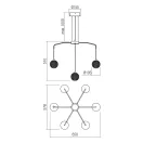 Smarter 01-4040 Gianet 6 ágú, 2439lm, 3000K csillár csillár