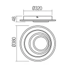 Smarter 01-4043 Oma 2210lm, 4000K, 38cm mennyezeti lámpa