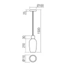 Smarter 01-4044 Atlantis 1x E27 függesztett lámpa