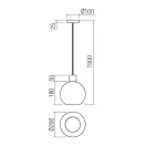 Smarter 01-4045 Atlantis 1x E27 függesztett lámpa