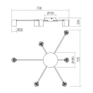 Smarter 01-4051 Noa 6xGU10 mennyezeti lámpa