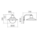 Smarter 01-4053 Fresno fém és fa 1xE27 fali lámpa