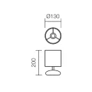 Smarter 01-858 Five 13x20cm, 1xE14 asztali lámpa