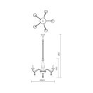 Smarter 02-712 Fabiola 52x96cm, 5xE14 csillár